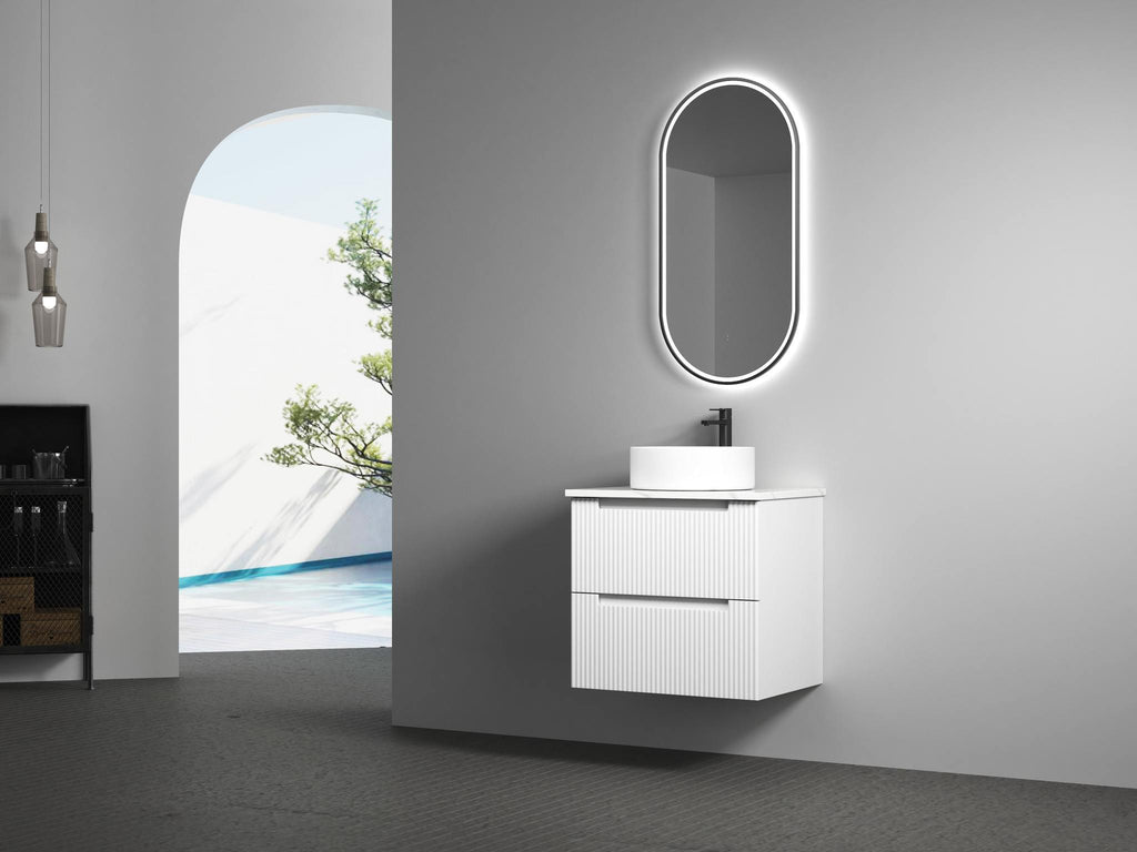 Beau Monde Pill Shape LED Mirror