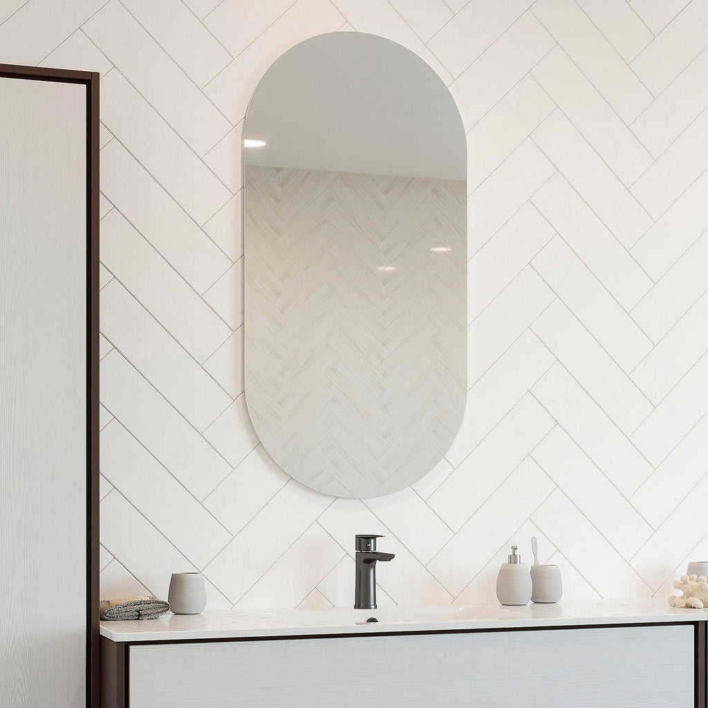 Polished Edge Oval Bathroom Mirror