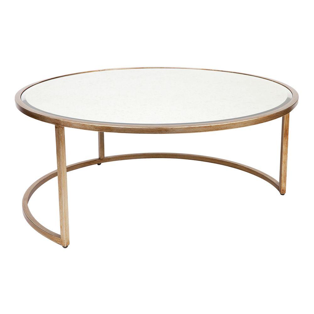Serene Nesting Coffee Tables - Antique Gold