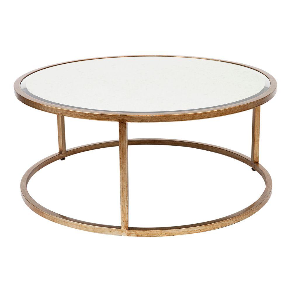 Serene Nesting Coffee Tables - Antique Gold