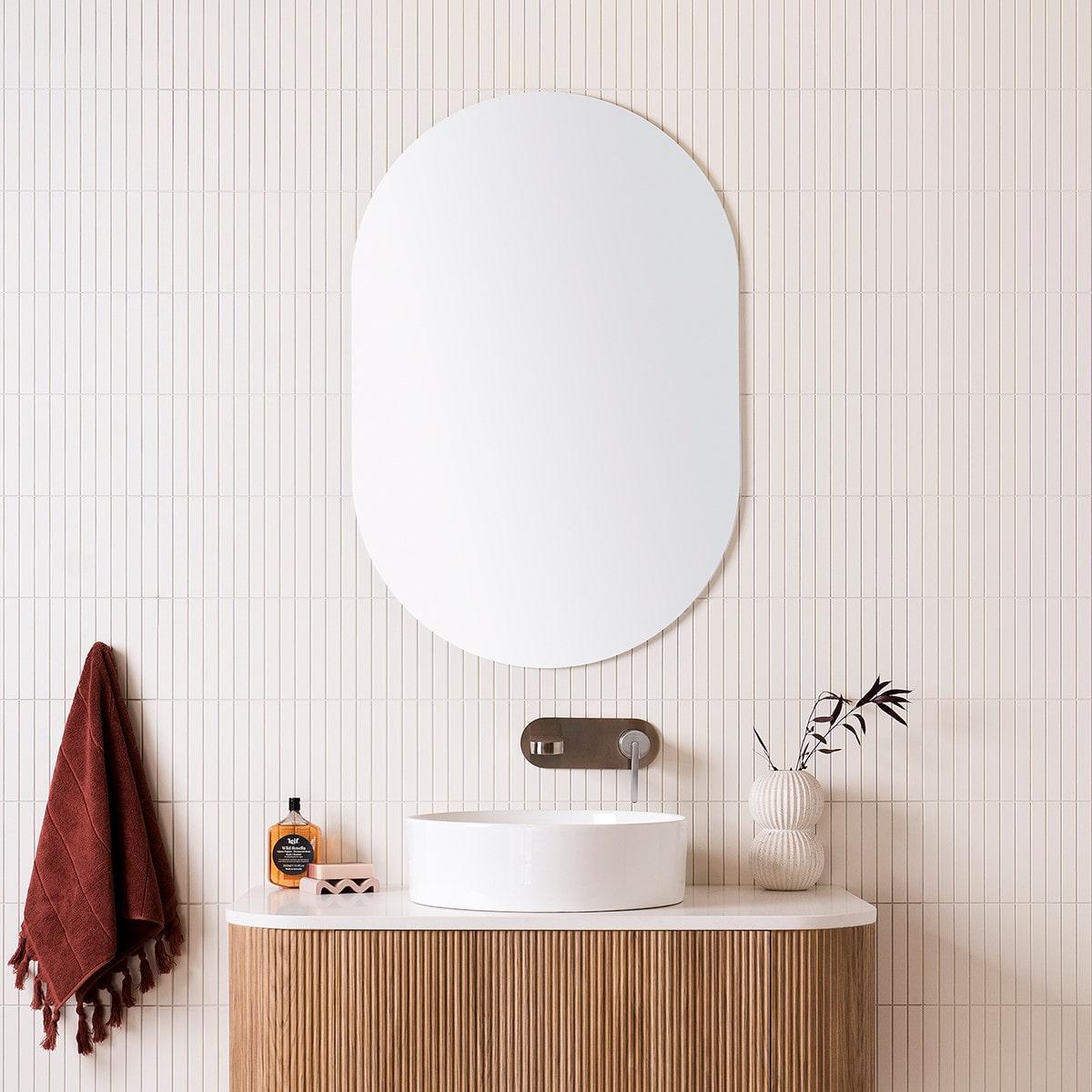 Ruby Pill Shaped Mirror