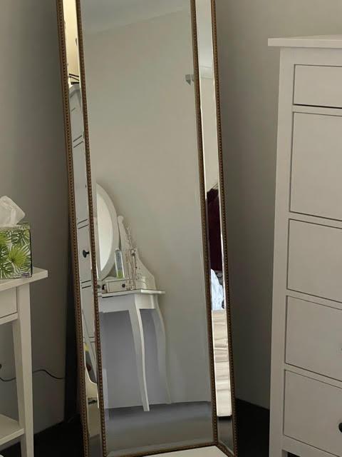 Zeta Cheval Mirror - Antique Gold