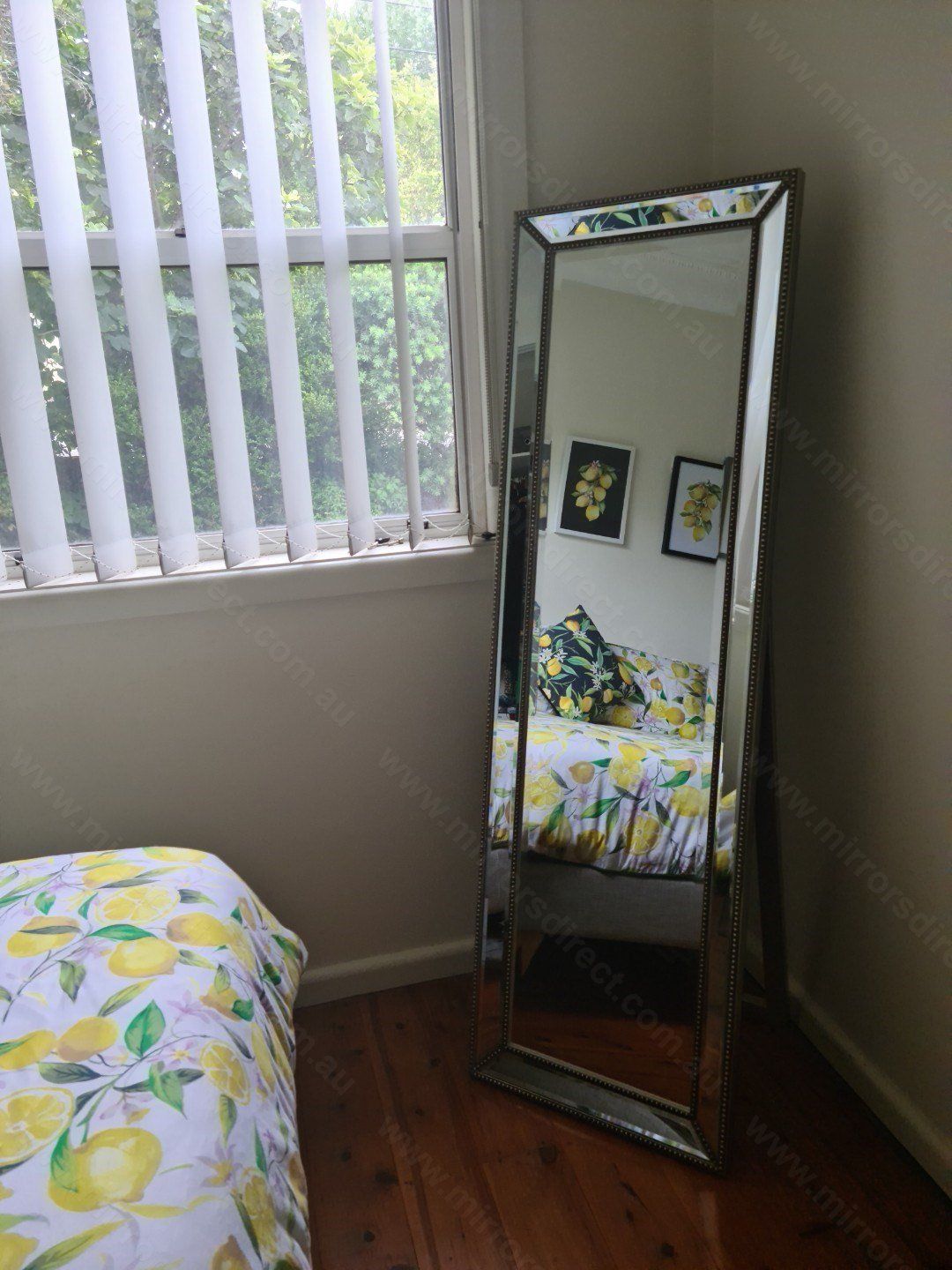 Zeta Cheval Mirror - Antique Silver