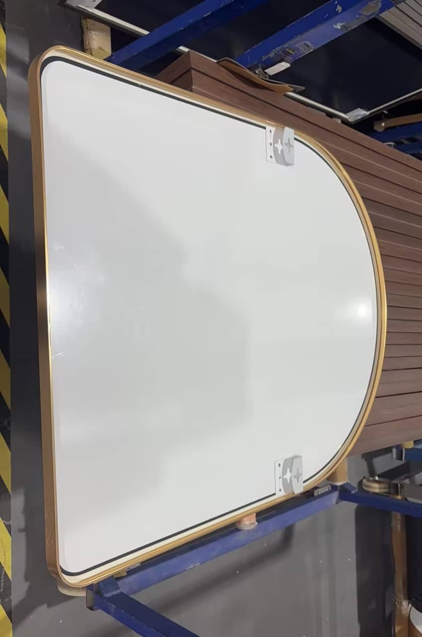 Isolde Gold Frame Arched Wall Mirror