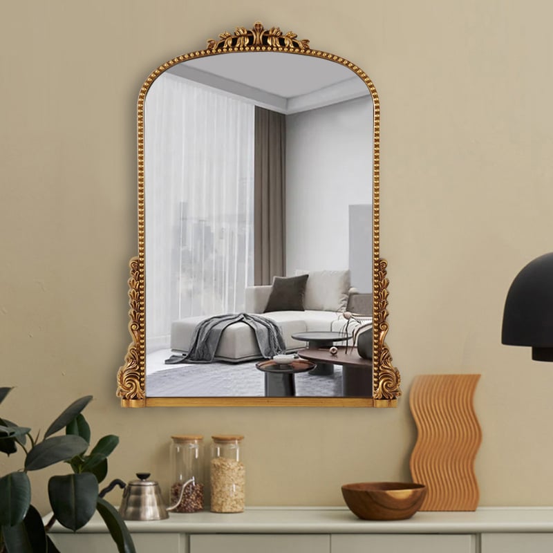Davrin Gold French Arch Wall Mirror