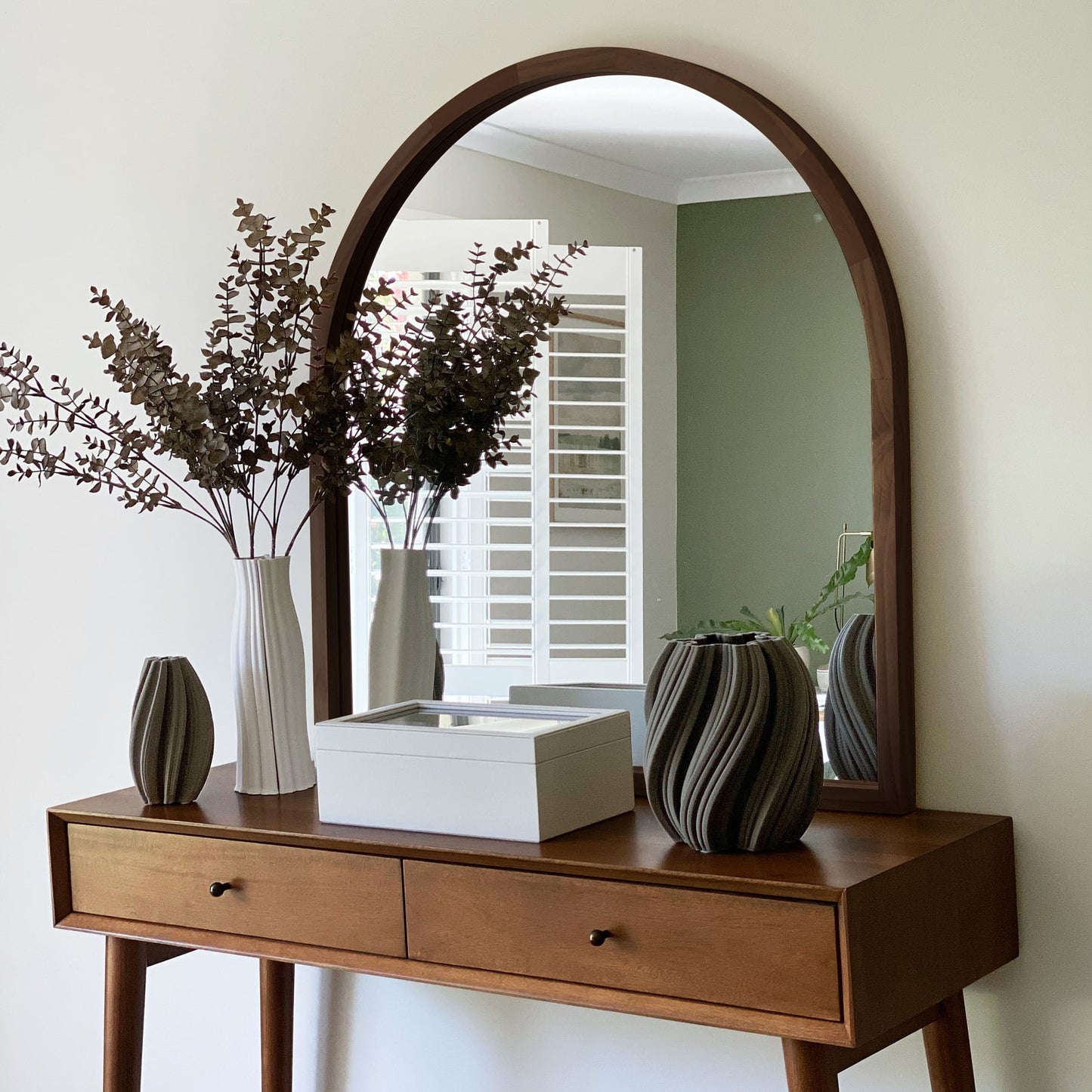 Zenoni Arch Dark Wood Mirror