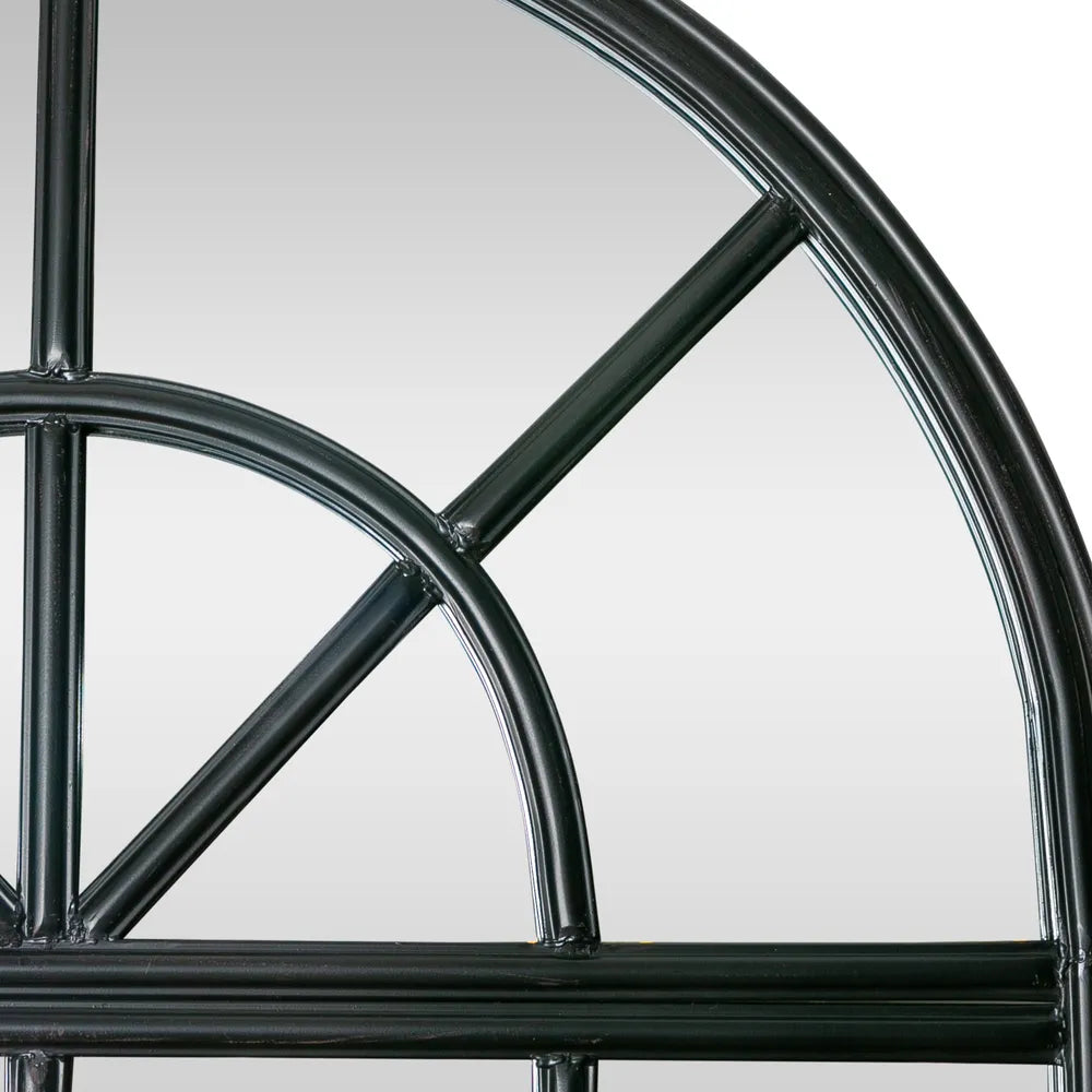 Adelyn Arched Black Panel Mirror