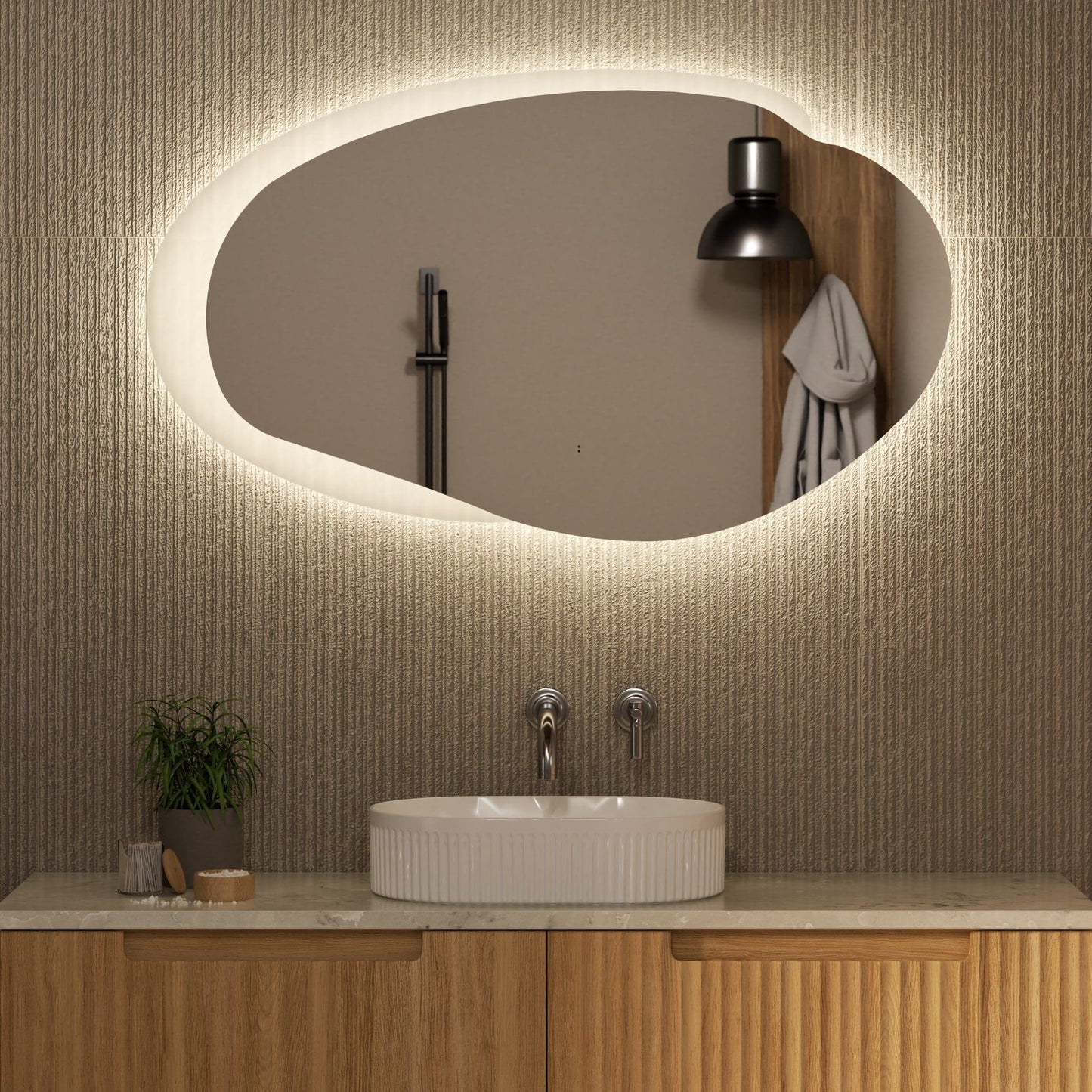 Aitana Organic Shaped LED Mirror