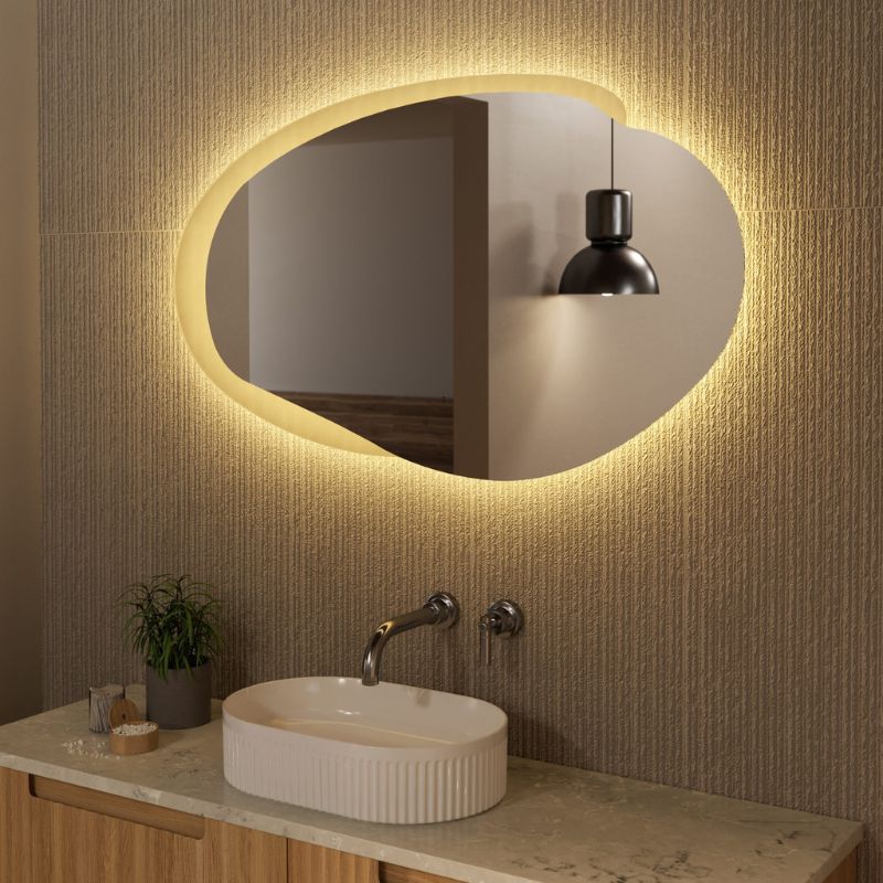 Aitana Organic Shaped LED Mirror