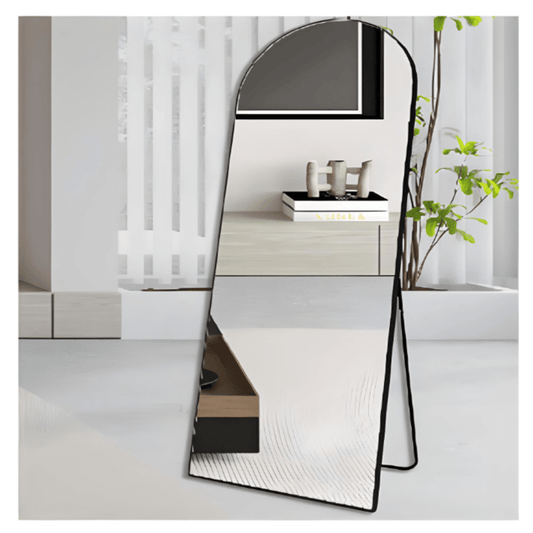 Alaric Black Arched Full Length Mirror