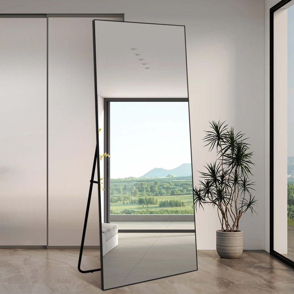 Aldric Black Rectangular Full Length Mirror