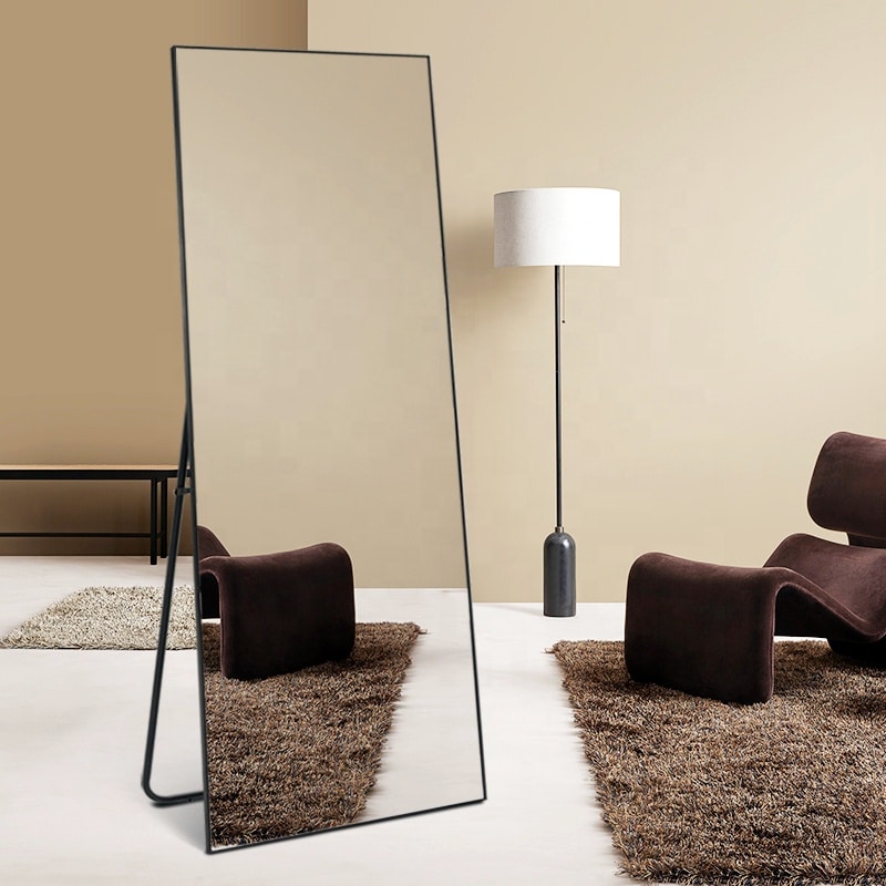 Aldric Black Rectangular Full Length Mirror