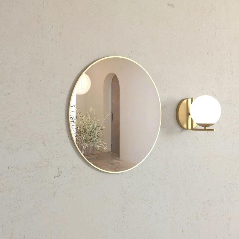 Alize Gold Round Mirror