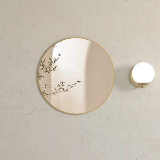 Alize Gold Round Mirror