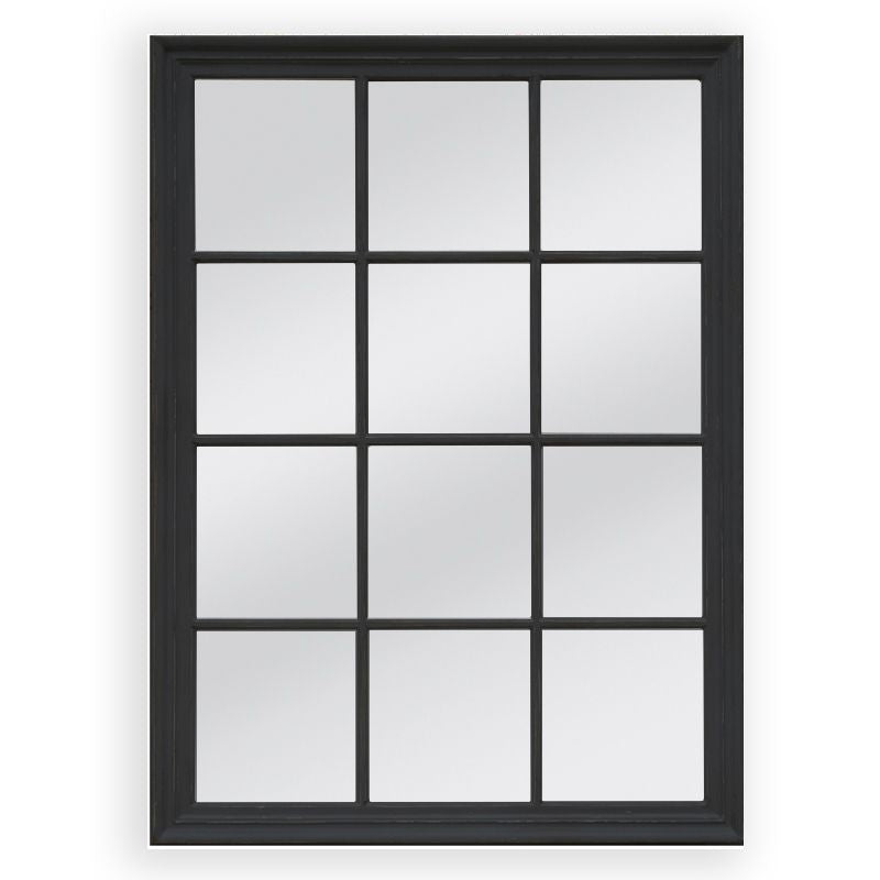 Amely Black Panel Wall Mirror