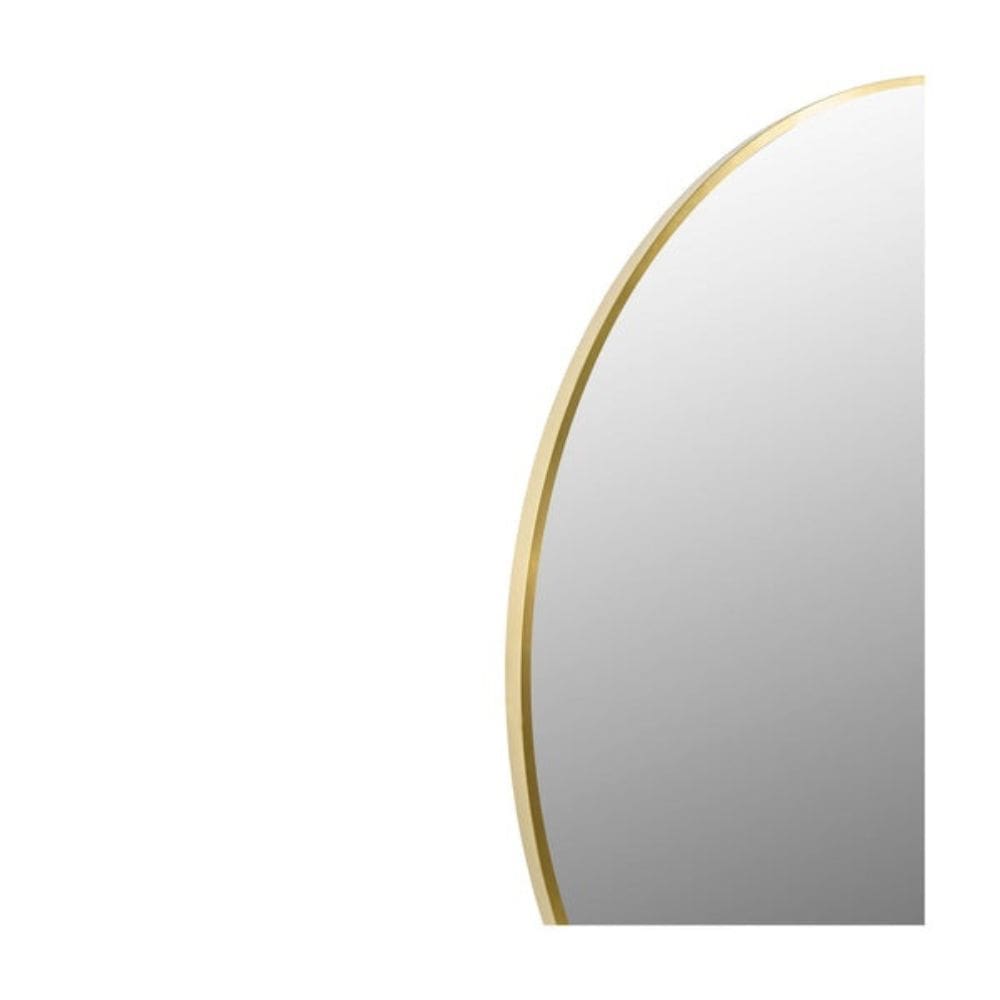 Antwerp Brass Gold Round Bathroom Mirror