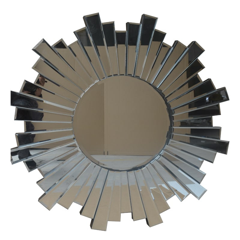 Arleth Frameless Sunburst Wall Mirror