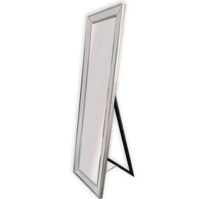 Arlette Silver Full Length Mirror with Stand