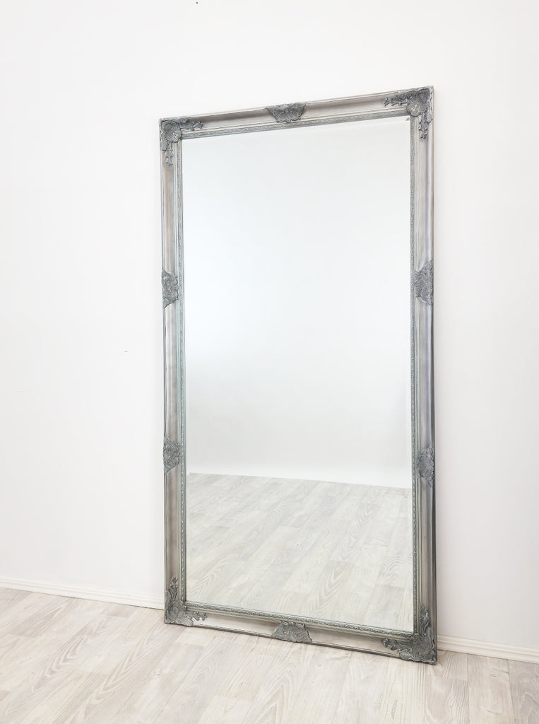 Armel Large Antique Silver Full Length Mirror