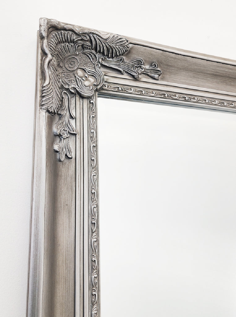 Armel Large Antique Silver Full Length Mirror