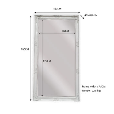 Armel Large White Full Length Mirror