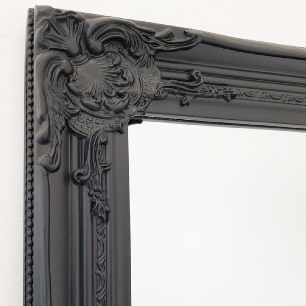 Armel Ornate Black Wall Mirror