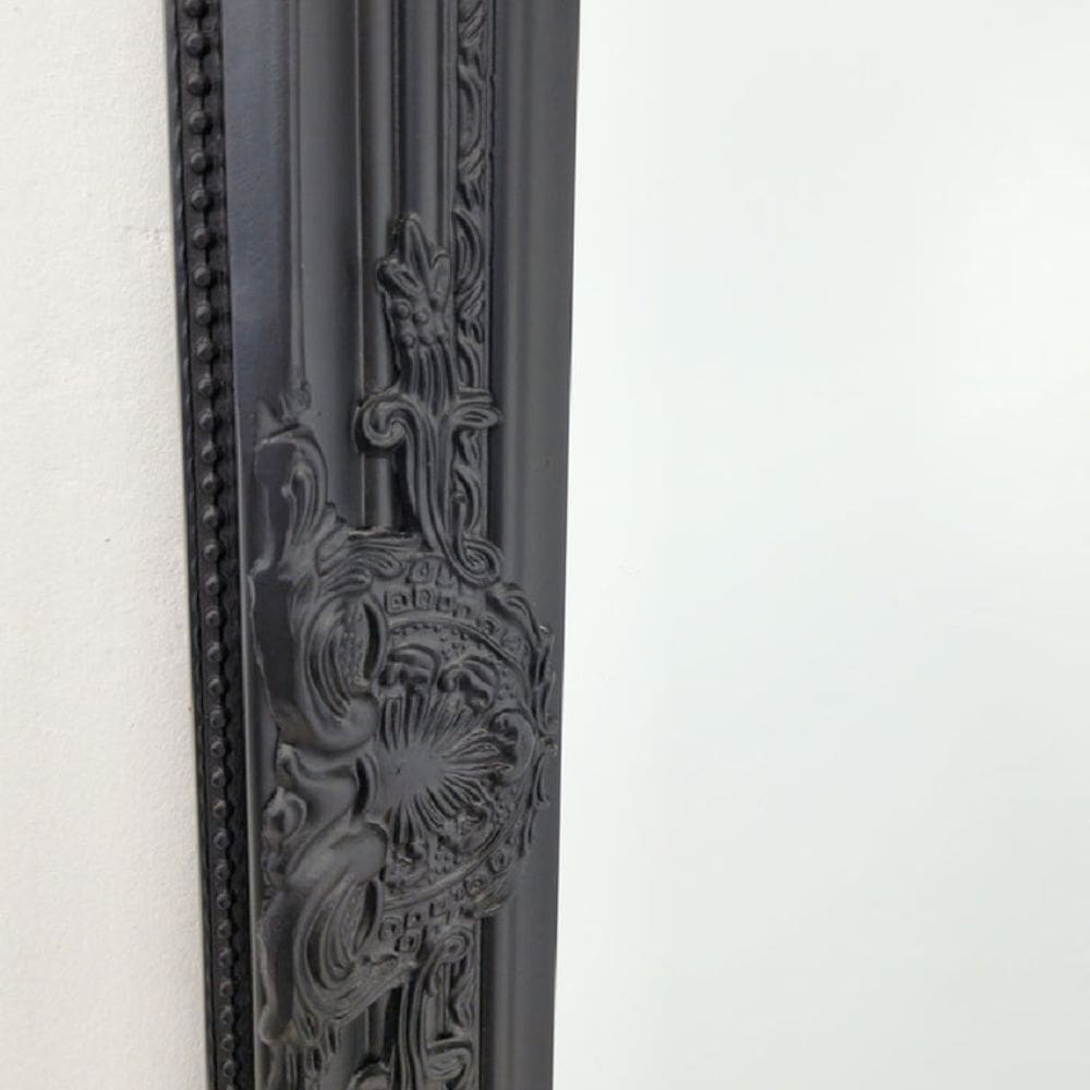 Armel Ornate Black Wall Mirror