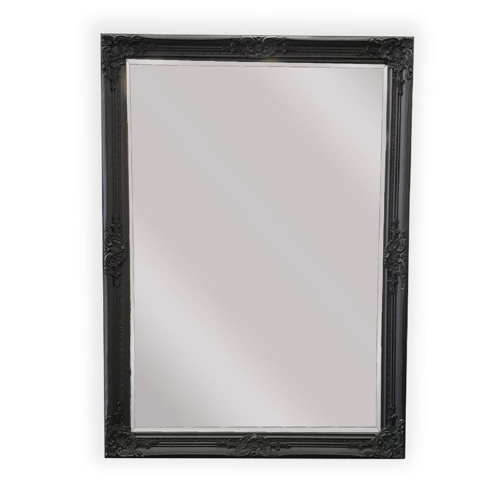Armel Ornate Black Wall Mirror