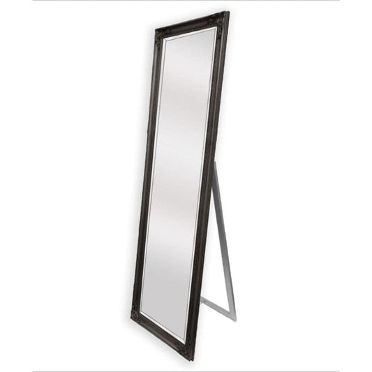 Armel Ornate Black Free Standing Mirror