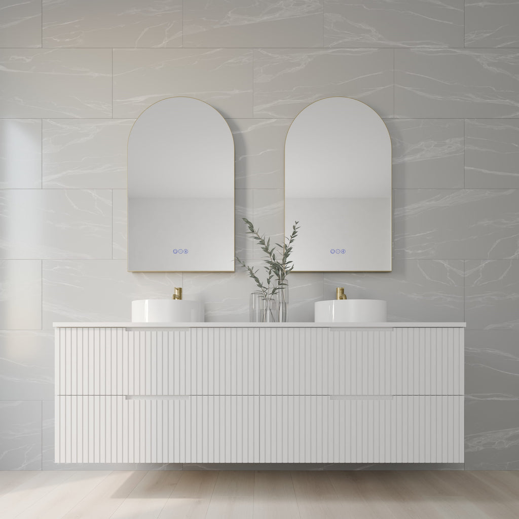 Aura Arched Framed LED Bathroom Mirror
