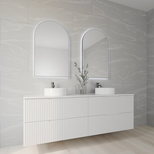 Aura Arched Framed LED Bathroom Mirror