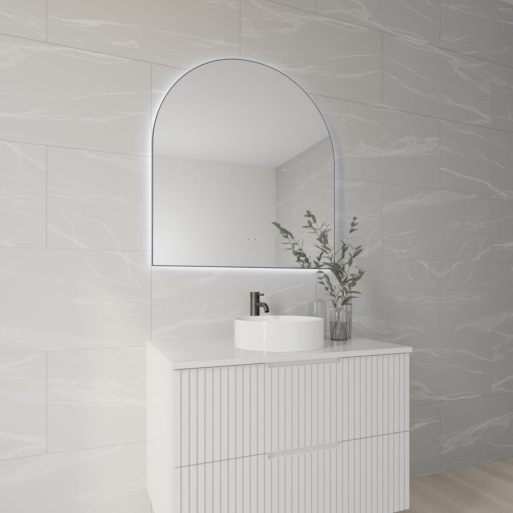 Aura Arched Framed LED Bathroom Mirror