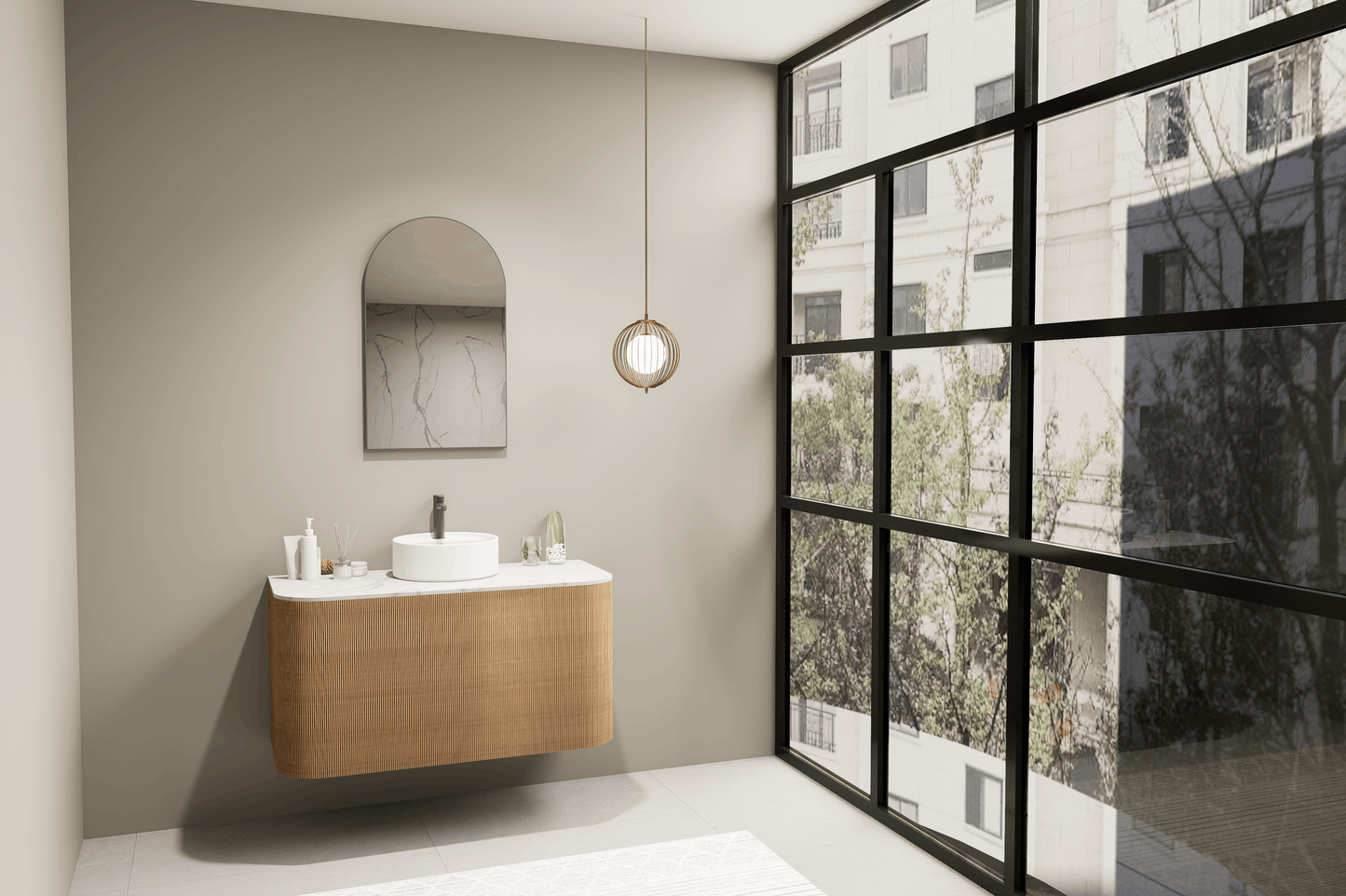 Aura Arched Framed Mirror