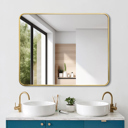 Aurelia Gold Framed Edge Wall Mirror