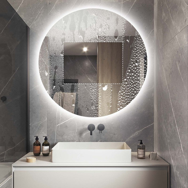 Ava Round Backlit Bathroom Mirror