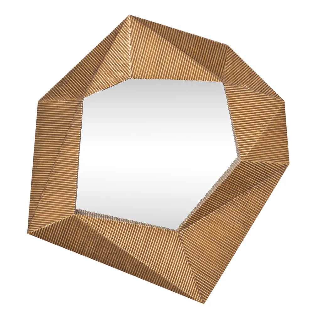 Gold Geometric Wall Mirror