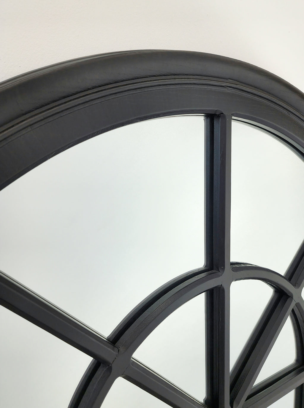 Aveline Black Arch Window Mirror