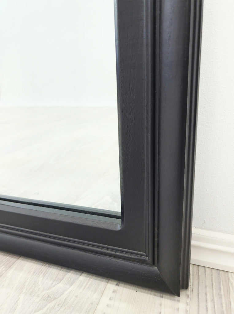 Aveline Black Arch Window Mirror