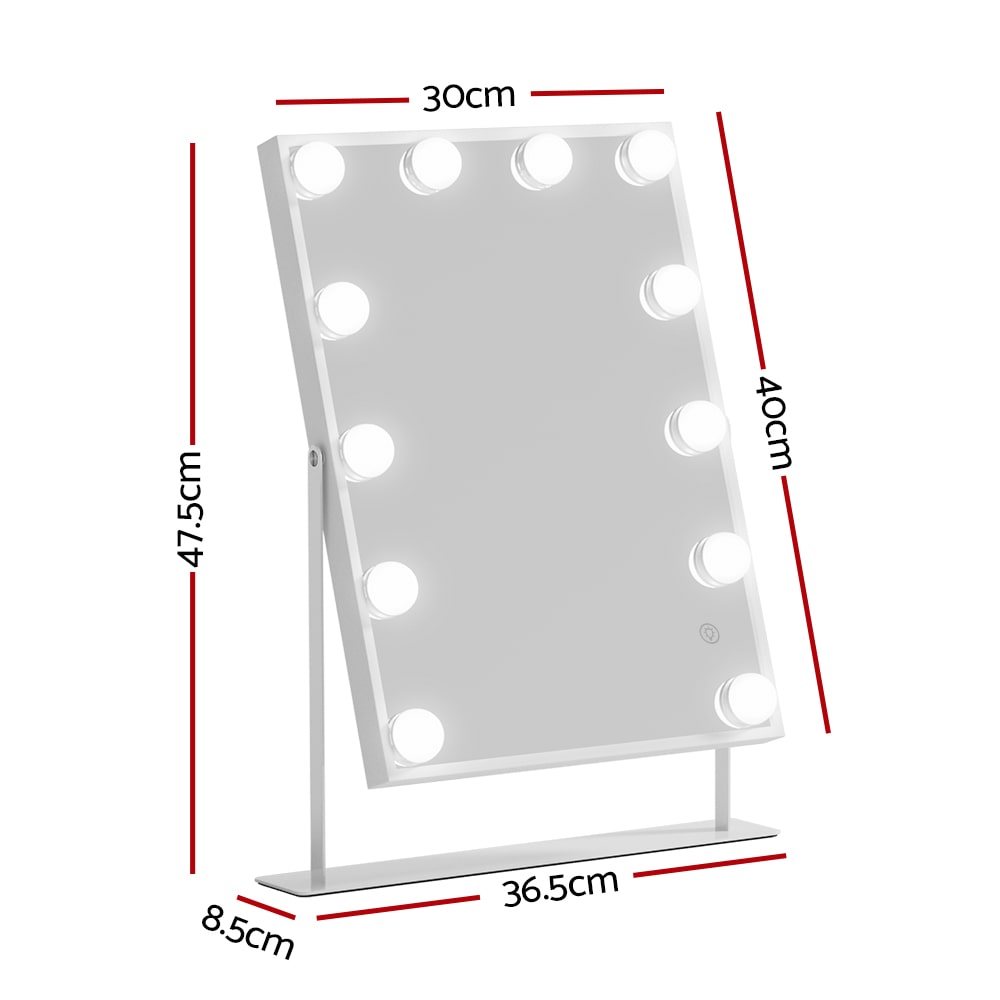 Bluetooth Hollywood LED Tabletop Makeup Mirror