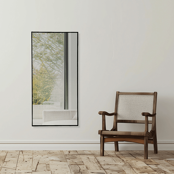 Caius Black Framed Rectangular Mirror