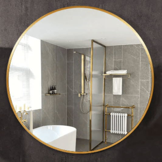 Calanthe Gold Framed Classic Round Mirror