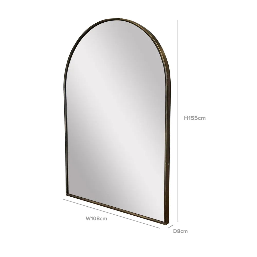 Callia Brass Arched Mirror