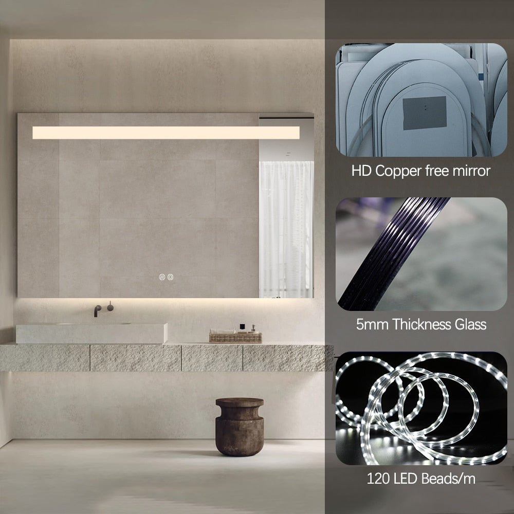 Callum Frontlit Rectangular LED Mirror