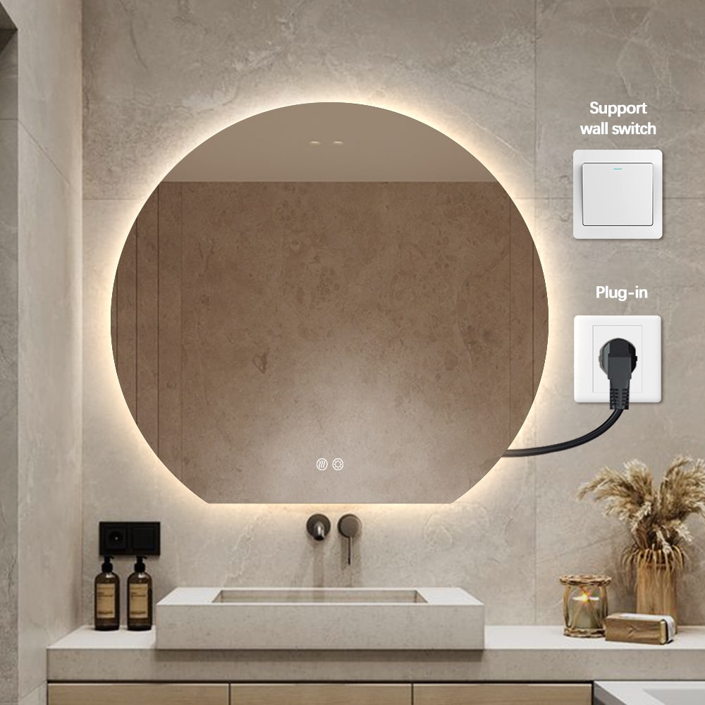 Cassandra Backlit Moon Wall LED Mirror