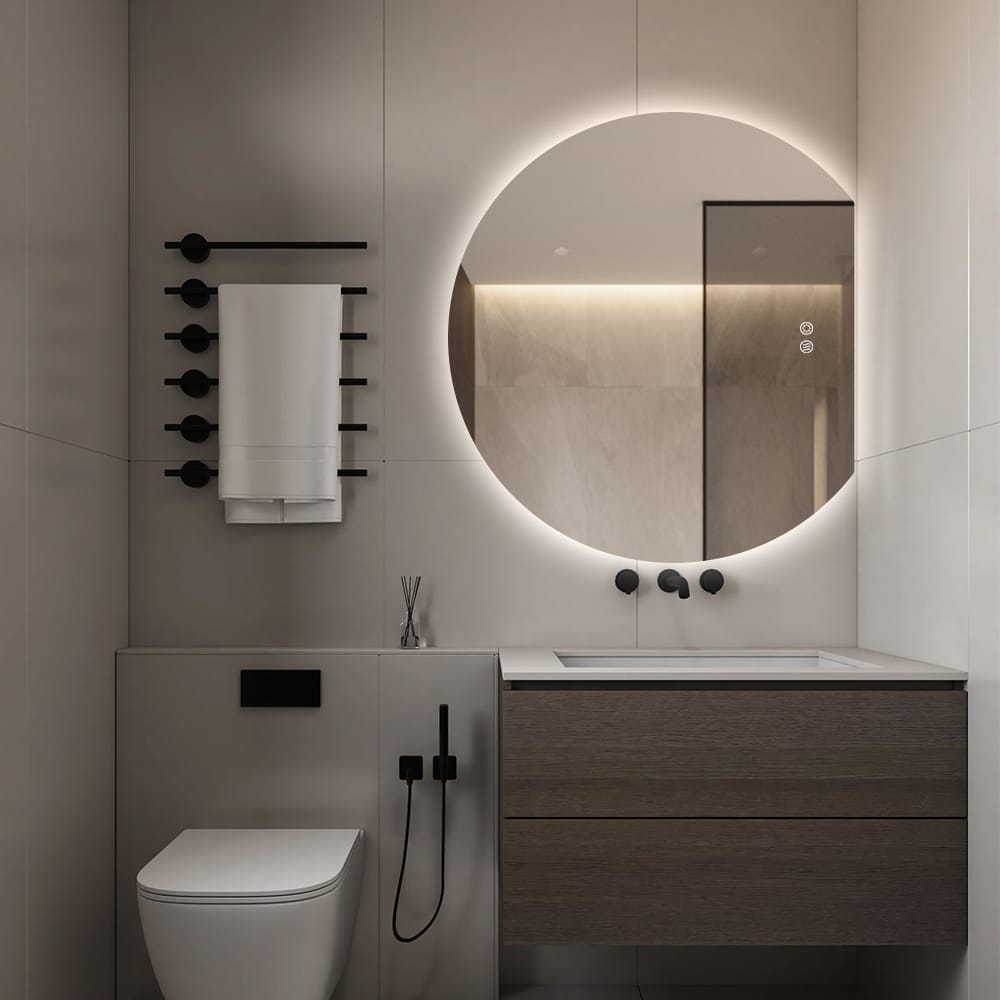Cassandra Backlit Moon Wall LED Mirror