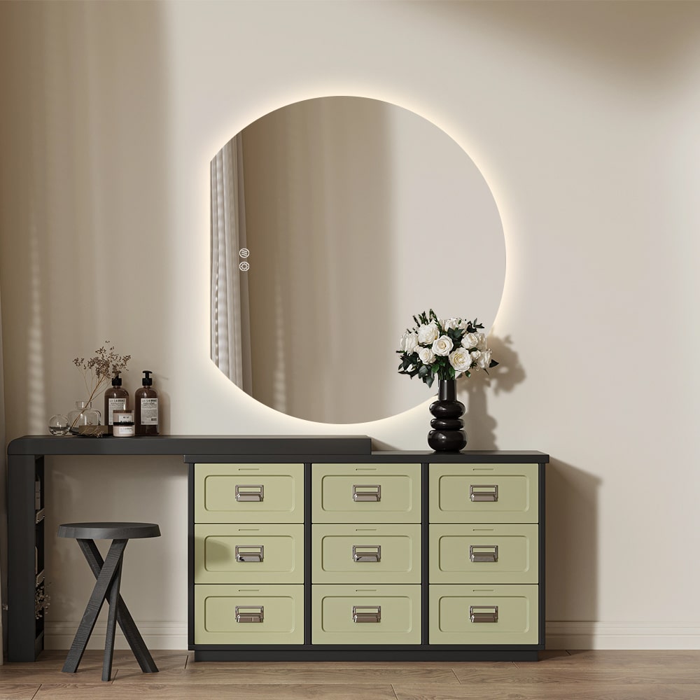 Cassandra Backlit Moon Wall LED Mirror