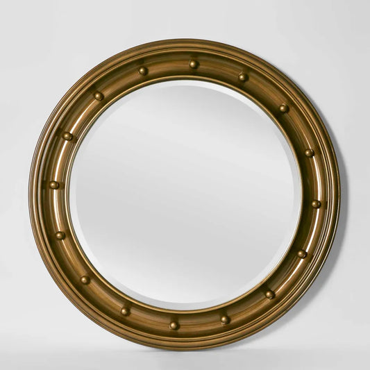 Cassia Round Burnt Gold Wall Mirror