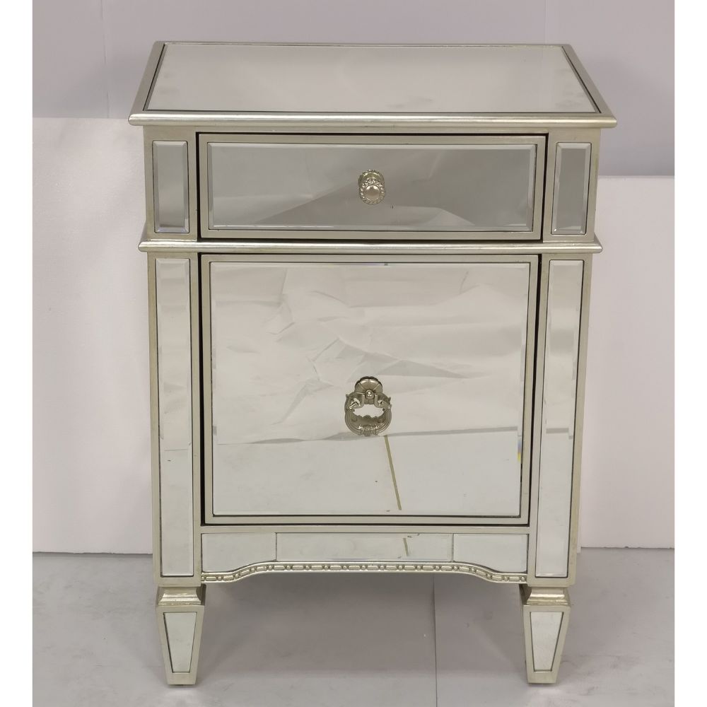 Chastity Mirrored Bedside Cabinet