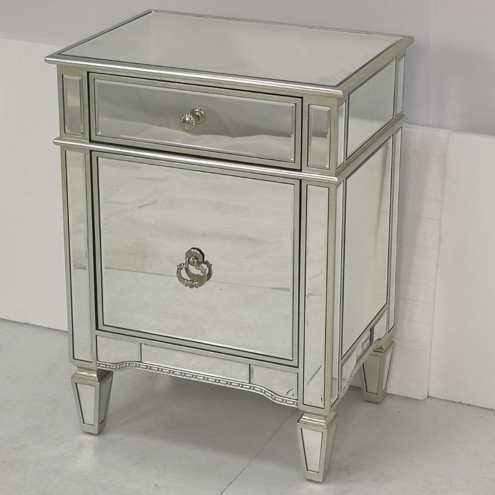 Chastity Mirrored Bedside Cabinet