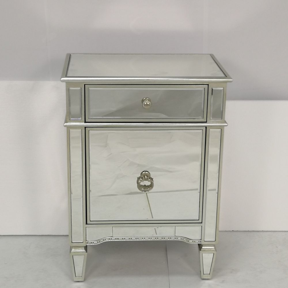 Chastity Mirrored Bedside Cabinet